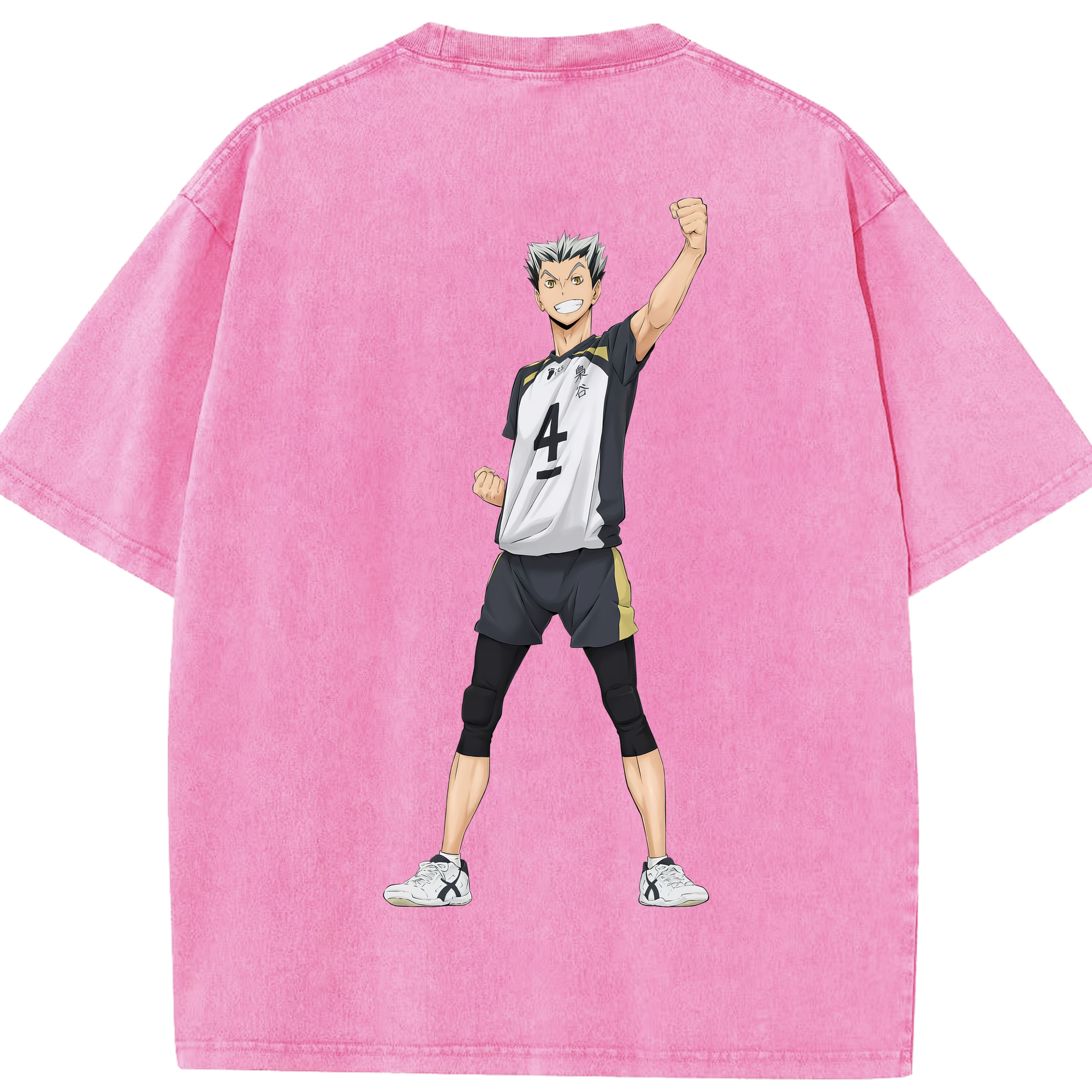 （画像用） ハイキュー!! Haikyu!! 綿100% ヴィンテージ風 半袖Tシャツ（背面プリント）